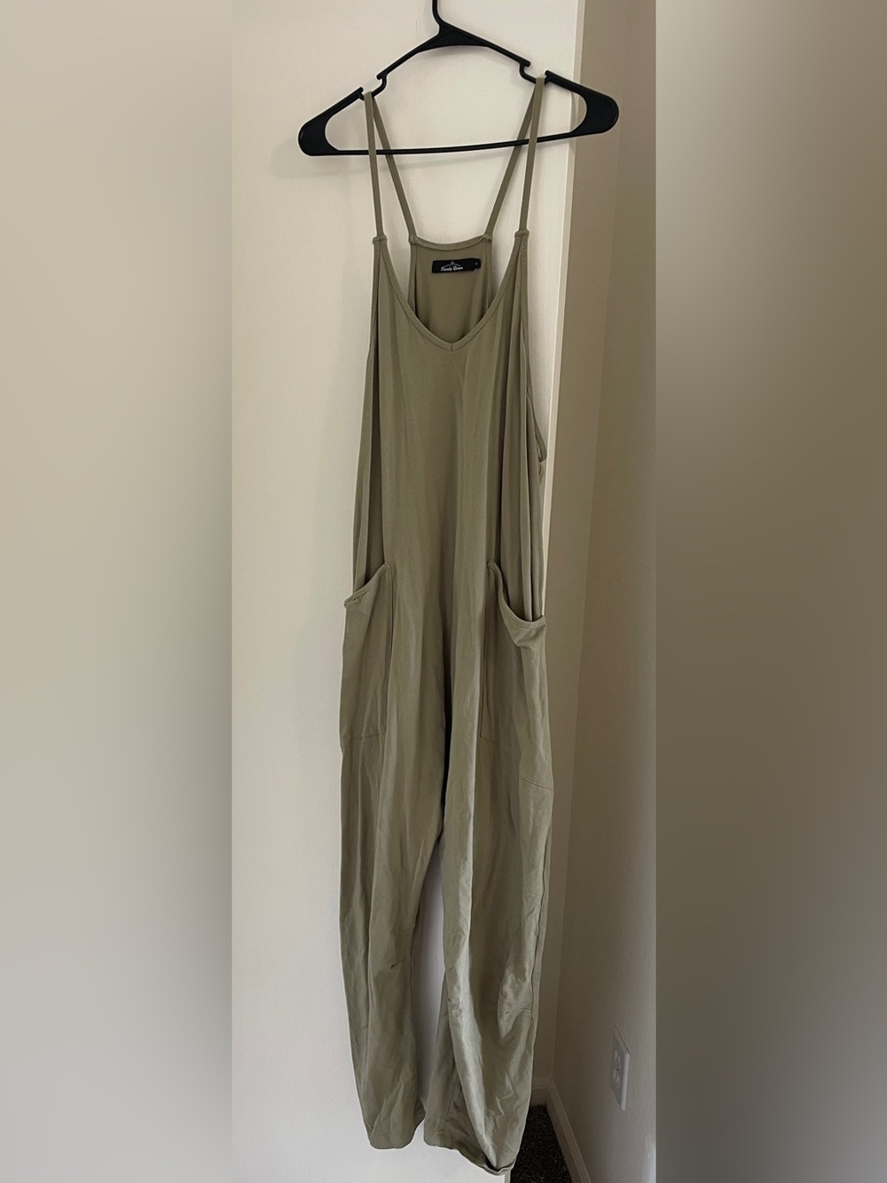 Olive Green Jumpsuit with Pockets
